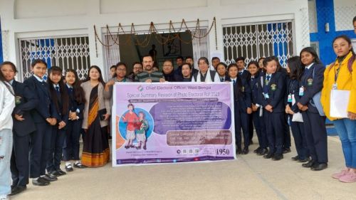 Awareness program on Electoral Process in India at college.